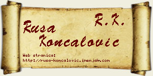 Rusa Končalović vizit kartica